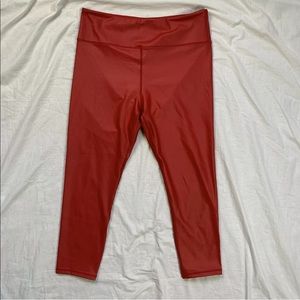 Zyia red metallic light n tights size 20
